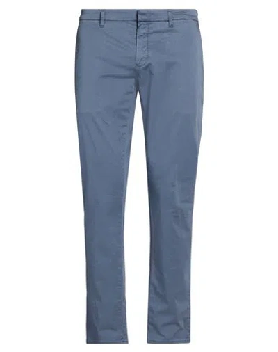 Siviglia Man Pants Slate Blue Size 35 Cotton, Elastane