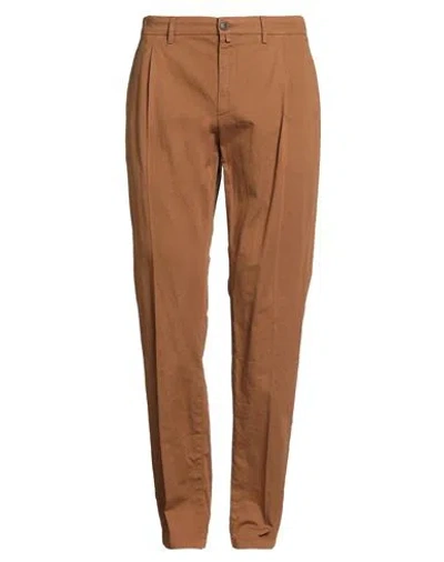 Siviglia Man Pants Tan Size 36 Cotton, Elastane In Brown