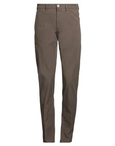 Siviglia Man Pants Taupe Size 33 Cotton, Elastane In Gray