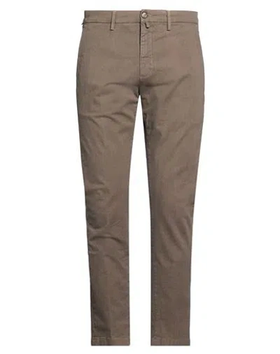 Siviglia Man Pants Taupe Size 34 Cotton, Elastane In Multi