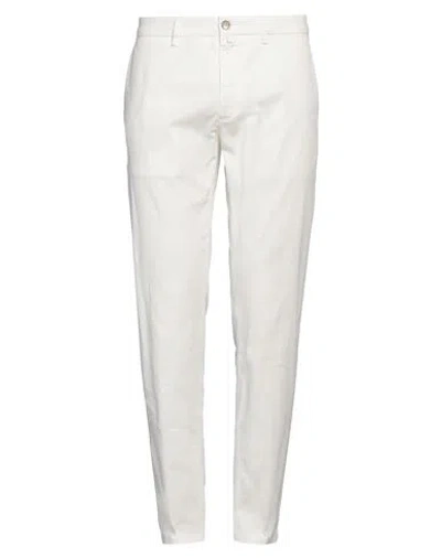 Siviglia Man Pants White Size 31 Cotton, Elastane In White