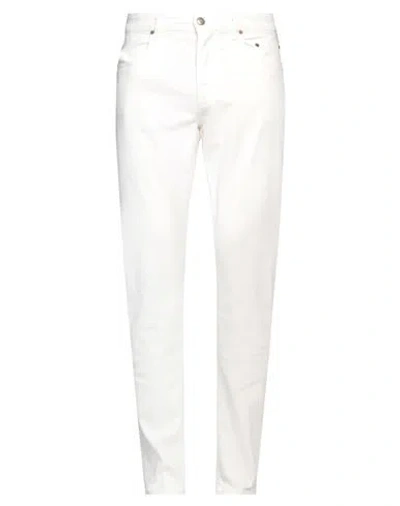 Siviglia Man Pants White Size 35 Cotton, Elastane