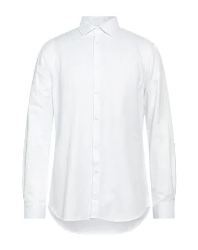 Siviglia Man Shirt White Size 17 ½ Cotton, Polyester