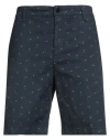 Siviglia Man Shorts & Bermuda Shorts Navy Size 34 Cotton, Elastane
