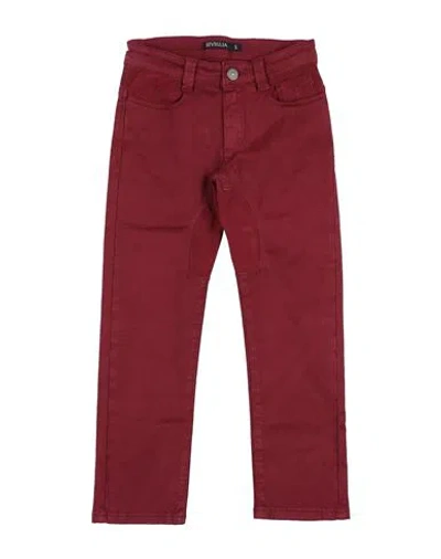 Siviglia Babies'  Toddler Boy Pants Burgundy Size 6 Cotton, Elastane In Red