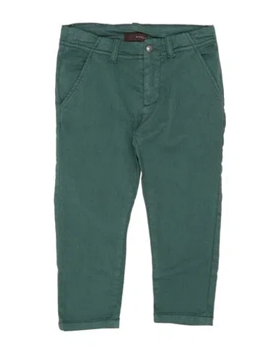 Siviglia Babies'  Toddler Boy Pants Dark Green Size 6 Cotton, Polyamide, Elastane, Polyester