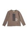 Siviglia Toddler Boy T-shirt Taupe Size 4 Cotton, Elastane In Brown