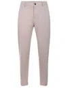 Siviglia Trousers In Stretch Cotton Jersey In Beige