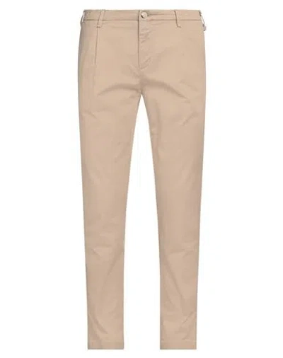 Siviglia White Man Pants Beige Size 32 Cotton, Elastane