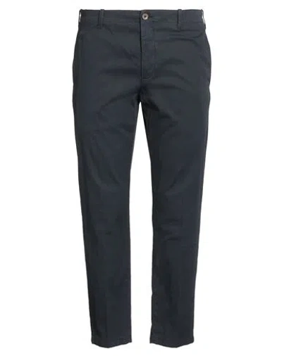 Siviglia White Man Pants Midnight Blue Size 35 Cotton, Elastane