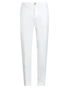 Siviglia White Man Pants White Size 34 Cotton, Elastane