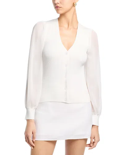 Six Fifty Celeste Mixed Media Top In White