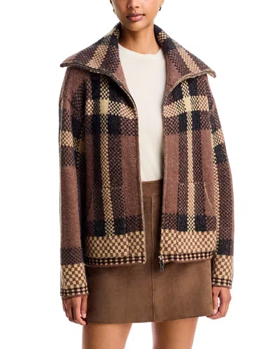 Six Fifty Cypress Zip Up Collared Jacket In Brown
