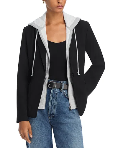 Six Fifty Drew Hooded Blazer In Black
