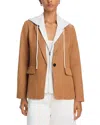 Six Fifty Drew Hooded Blazer In Caramel