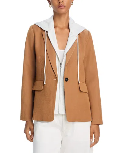 Six Fifty Drew Hooded Blazer In Caramel