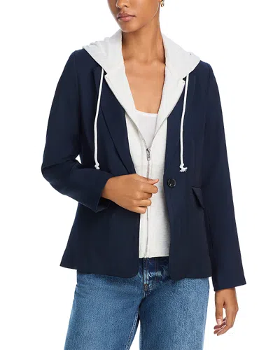 Six Fifty Drew Hooded Blazer In Navy