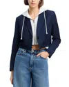 Six Fifty Drew Twofer Cropped Blazer In Blue