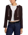 Six Fifty Drew Twofer Cropped Blazer In Brown