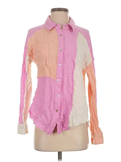 Pre-owned Six Fifty Long Sleeve Button Down Shirt In Pink