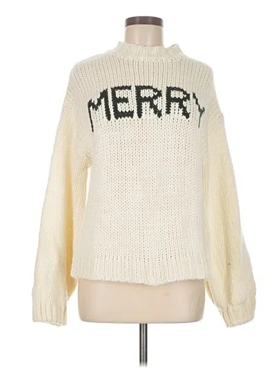 Pre-owned Six Fifty Pullover Sweater In White