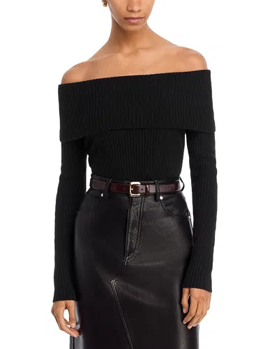 Six Fifty Regina Off The Shoulder Sweater In Black