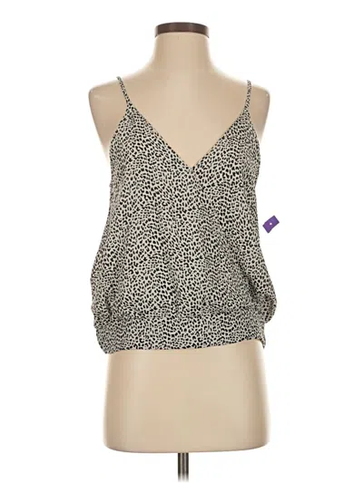 Pre-owned Six Fifty Sleeveless Top Tan Halter Neckline Tops In Brown