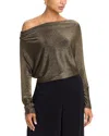 Six Fifty The Anywhere Metallic Threaded Top In Gold