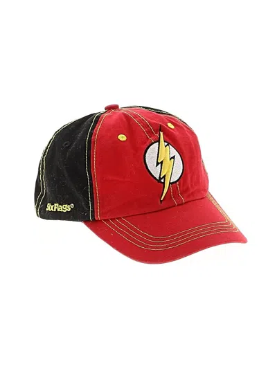 Pre-owned Six Flags Baseball Cap In Red