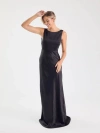 Six Stories Cowl Back Satin Bridesmaid Dress In Animal Print
