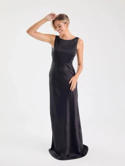 Six Stories Cowl Back Satin Bridesmaid Dress In Animal Print