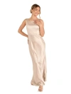 Six Stories Cowl Back Satin Bridesmaid Dress In Animal Print