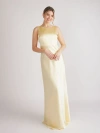 Six Stories Cowl Back Satin Bridesmaid Dress In Neutral
