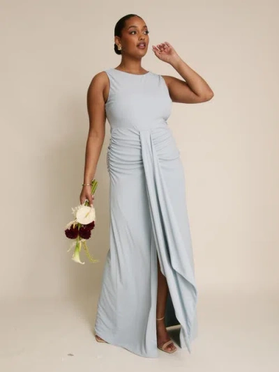 Six Stories Drape Gathered Sleeveless Stretch In Blue