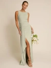 Six Stories Drape Gathered Sleeveless Stretch In Green