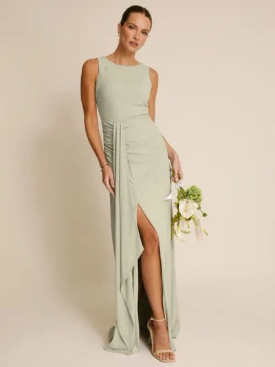Six Stories Drape Gathered Sleeveless Stretch In Green