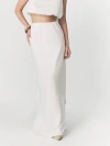 Six Stories Solene Satin Bias Cut Maxi Skirt In White
