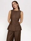 Six Stories Tailored Waistcoat In Brown