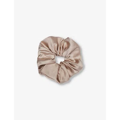 Six Stories Womens Oyster Oversized Ruched Satin Scrunchie