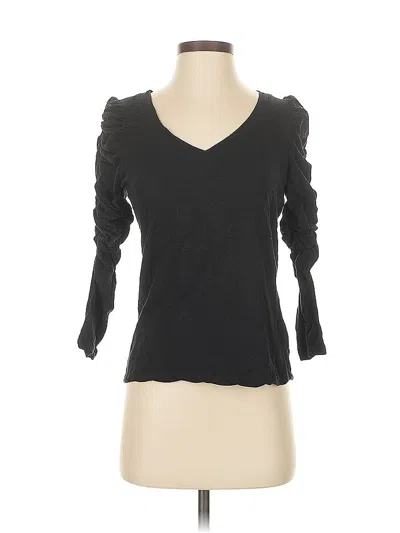 Pre-owned Six/fifty 3/4 Sleeve Top Black Sweetheart Neckline Tops