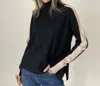 Six/fifty Ali Turtleneck Sweater In Black/camel In Multi