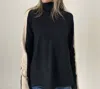 Six/fifty Ali Turtleneck Sweater In Black/camel In Multi