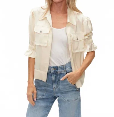 Six/fifty Anna Three Quarter Sleeve Jacket In Vanilla Cream In Neutral