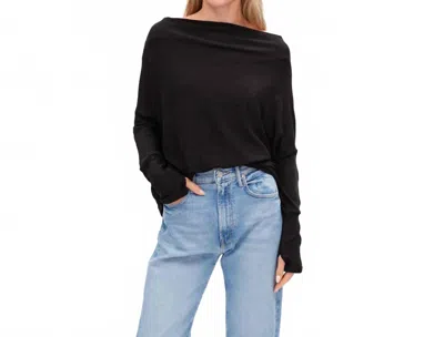 Six/fifty Anywhere Holiday Off Shoulder Top In Black Lurex