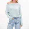 Six/fifty Anywhere Long Sleeve Top In Mint In Blue