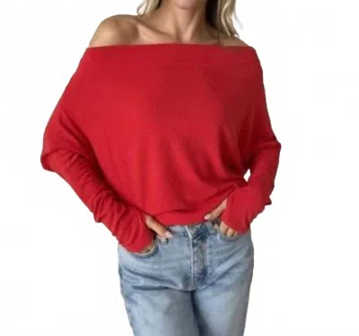 Six/fifty Anywhere Long Sleeve Top In Red