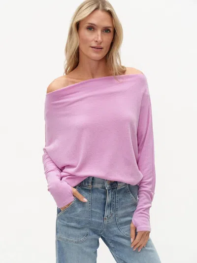Six/fifty Anywhere Long Sleeve Top In Violet In Purple