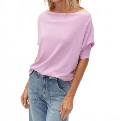 Six/fifty Short Sleeve Anywhere Top In Pink Frosting In Purple