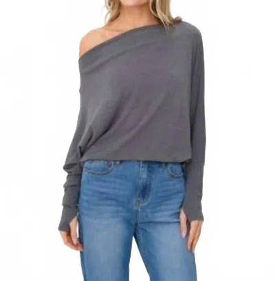 Six/fifty Anywhere Top In Woodland Grey In Gray