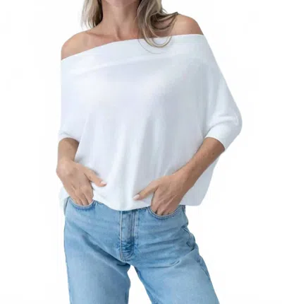 Six/fifty Anywhere Top Short Sleeve In Ivory In White